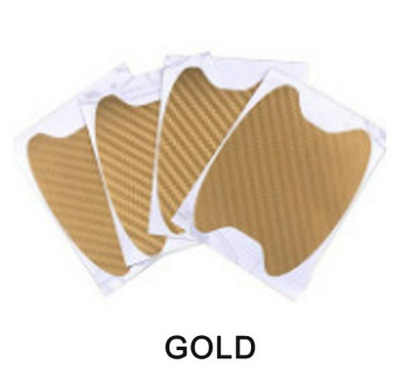 3D Carbon Fiber Car Door Handle Bowl Stickers (4-Pack) - Scratch-Resistant, Anti-Scratch, 9x10cm.