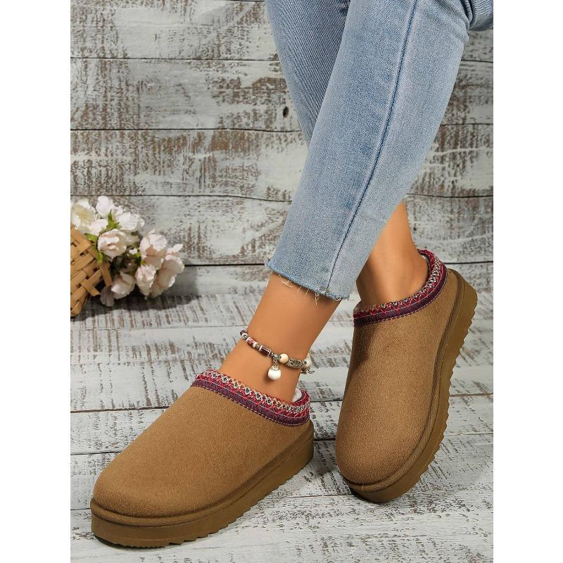 New Autumn/Winter Lace-Up Ethnic-Style Fashion Snow Boots Plus Size Women's Shoes Thickened Cotton-Lined Boots