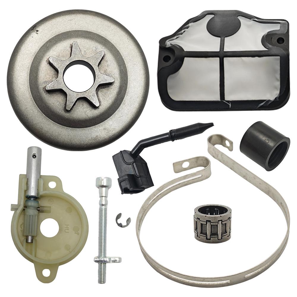 

Clutch Drum Oil Pump Chain Tensioner Brake Band Kit for HUSQVARNA 142 141 137 136 36 41 Chainsaw Gas Chain Saws Spares China Mainland