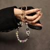 Pvc Water Crystal Ballet Shoe Phone Chain With Heart Pendant For Women And Men