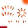 Fake Nails Fall Winter Floral Nail Art Plastic Press On Nails With Coffee Tone Flower Motifs For Multiple Occasion