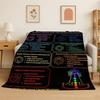 Rainbow Chakra Yoga Mandala Meditation Flannel Blanket Soft Throw Blanket for Bedroom Living Room Bed Travel Camping Picnic Nap
