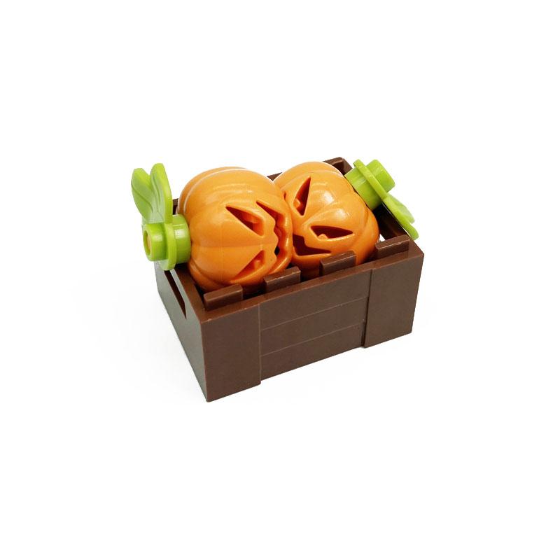 Food Building Blocks City Friend Accessories Bread Chips Roast Chicken Pizza Hot Dog Fish Fruit Carrot Basket Classic MOC Bricks