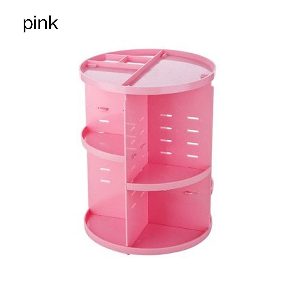 Rotierender Make-up-Regal-Organizer, modischer 360-Grad-Kosmetik-Aufbewahrungsbox, Bürstenhalter, Schmucketui, abnehmbar