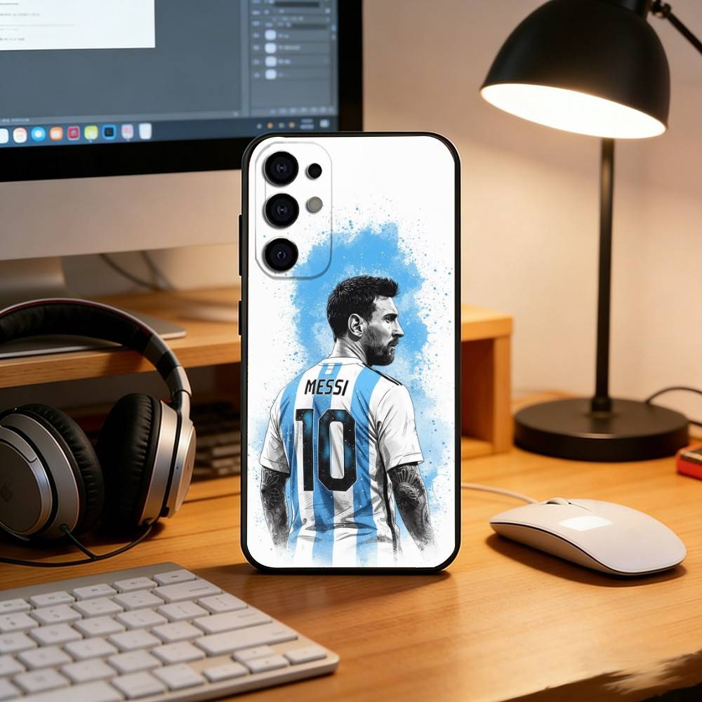 Custodia per Telefono Lionel Messi Silicone Nero Morbido Per Samsung S25,S24,S21,S22,S23,S30,Ultra,S20,Plus,Fe,Lite
