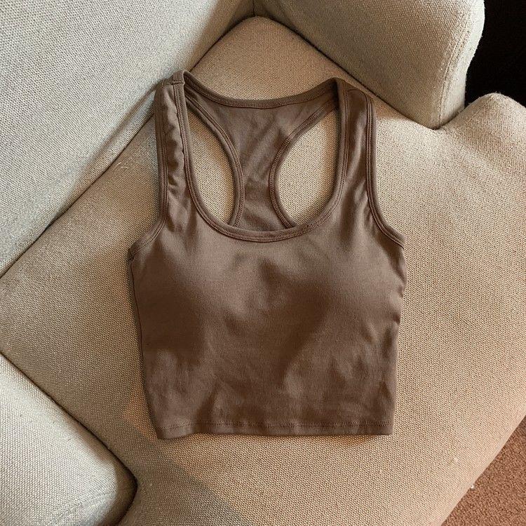 2024 Sportliches scharfes Sommer-Trägertop rückenfrei mit Brustpolstern - figurbetont, pure Lust