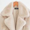 Winter Women Coat Long Coat Loose Lapel OverCoat Thick Warm Plus Size Female Plush Coats