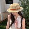 Hollow Straw Top Hat Women'S Summer Sunscreen Sun Hat Versatile Outing Wide-Brimmed Bucket Hat Tide