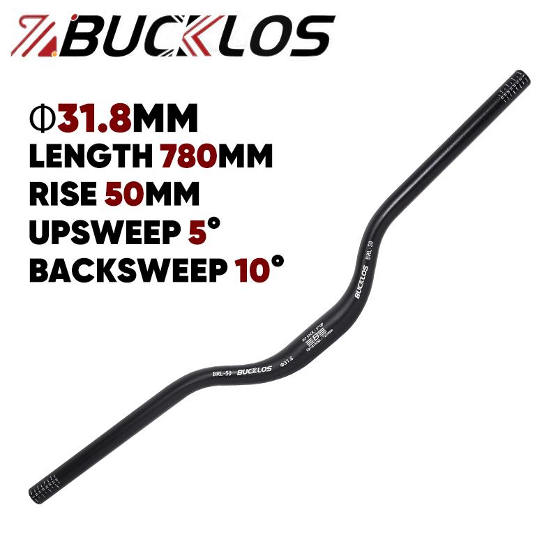 BUCKLOS Mountain Bike Handlebar 31.8mm 25.4mm Bicycle Riser Bar 620/660/720/780mm Aluminum Alloy MTB Handlebar Cycling Parts