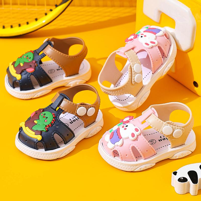 Fashion Girls' Shoes Summer New Children Sandals Soft Soled Boys' Shoe Anti Slip Baby Beach Shoes Simple Girls Sandals