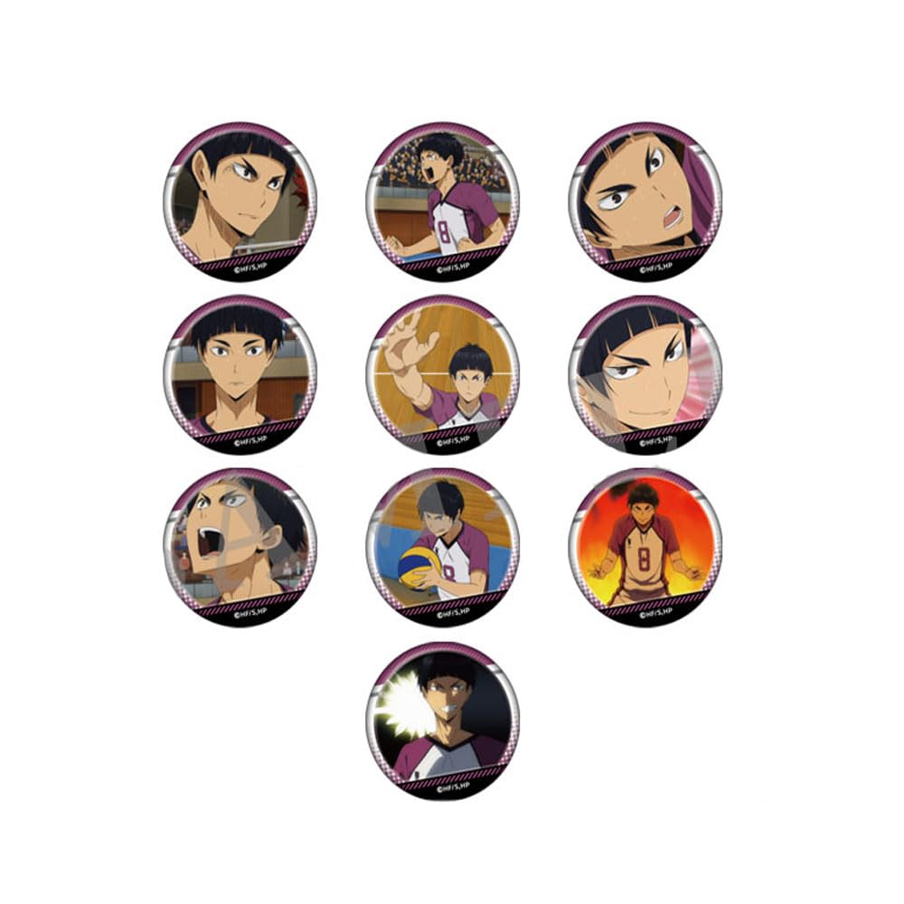 

Scene Trading Box of 10 Haikyu!! [Anime Version] Five-Colored Badges,