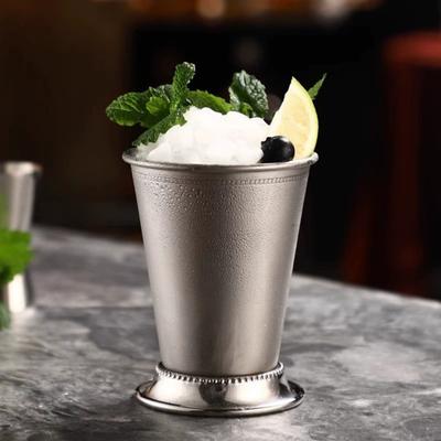 Cocktail Glass Stainless Steel Julep Cups 400ml Reusable Southern-style Wine Glass Elegant Metal Drinkware for Home Bar