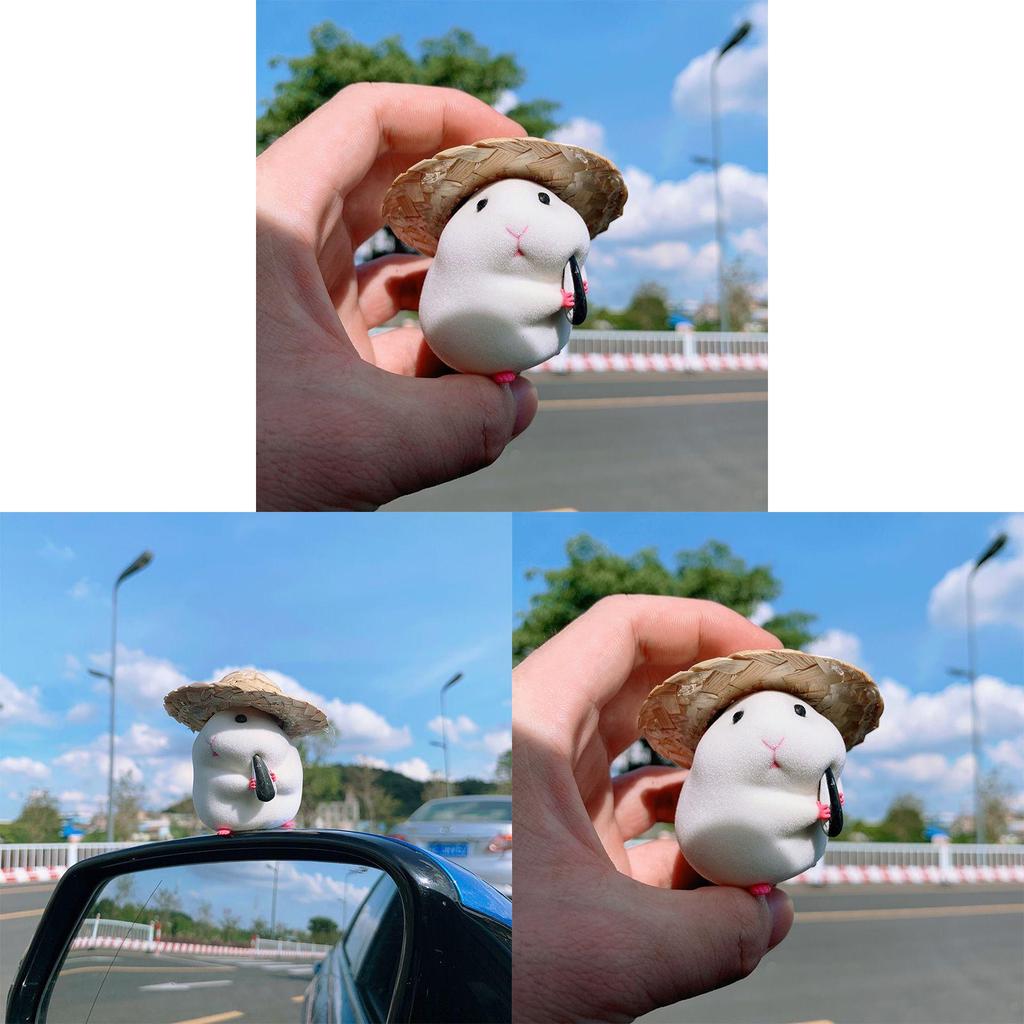 Foodie Hamster Car Desk Decor With Cute Pvc Figurine For Kids Gift And Home Office
