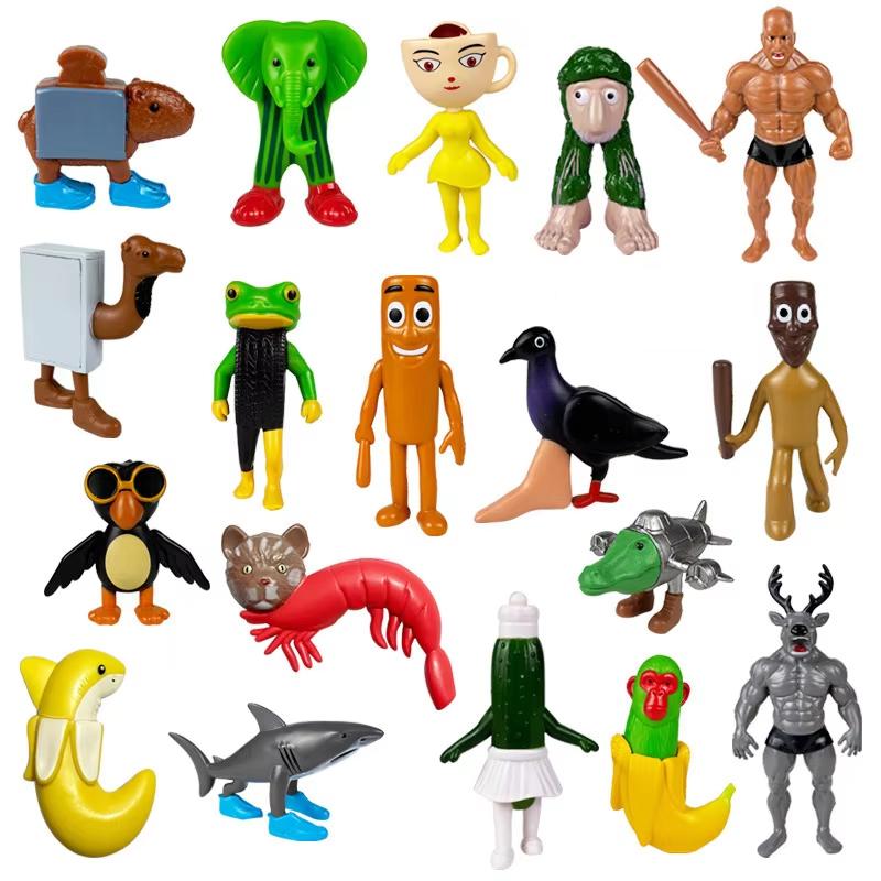 

2025 Тралалеро Тралала Фигурка Акулы Игрушка Итальянский Маразм Тунг Тунг Сахур Бомбардиро Крокодил Настольное Украшение Коллекция Кукла Игрушка Подарок 18pcs