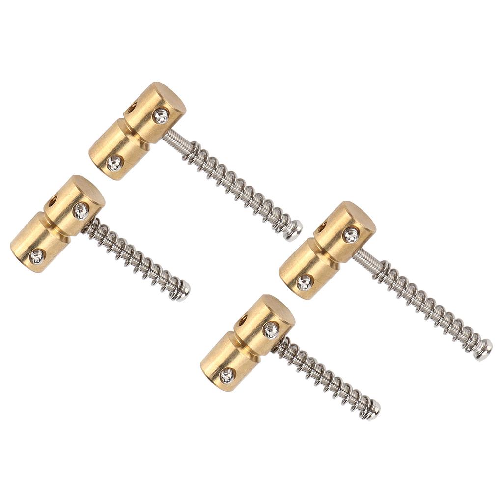 4Pcs Bass String Saddle 4?String Brass Bridge Set Kit Accessory Replacement for Electric