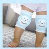 HRIB Baby Knee Knee Knee Knee Injury Cute 3 Color Set Pads, Pads, Pads, Support, Prevention, Mesh, Breathable, Pattern, Infants, Children, Anti-Slip,
