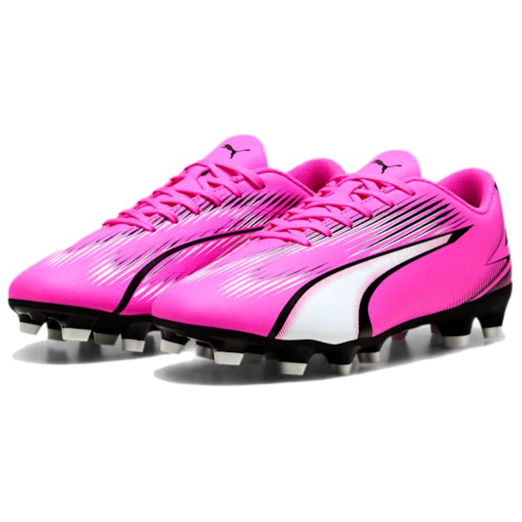 Puma Ultra Play Lightweight Comfortable Soccer Shoes Men Soccer Shoes Pink Black White 107763-01