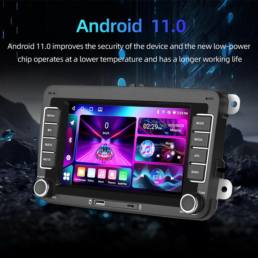 7 Inch HD Touch Screen Universal Car Radio Wireless CarPlay Android Auto For VW/Seat/Skoda/Passat/Golf/Polo FM BT EQ Head Unit
