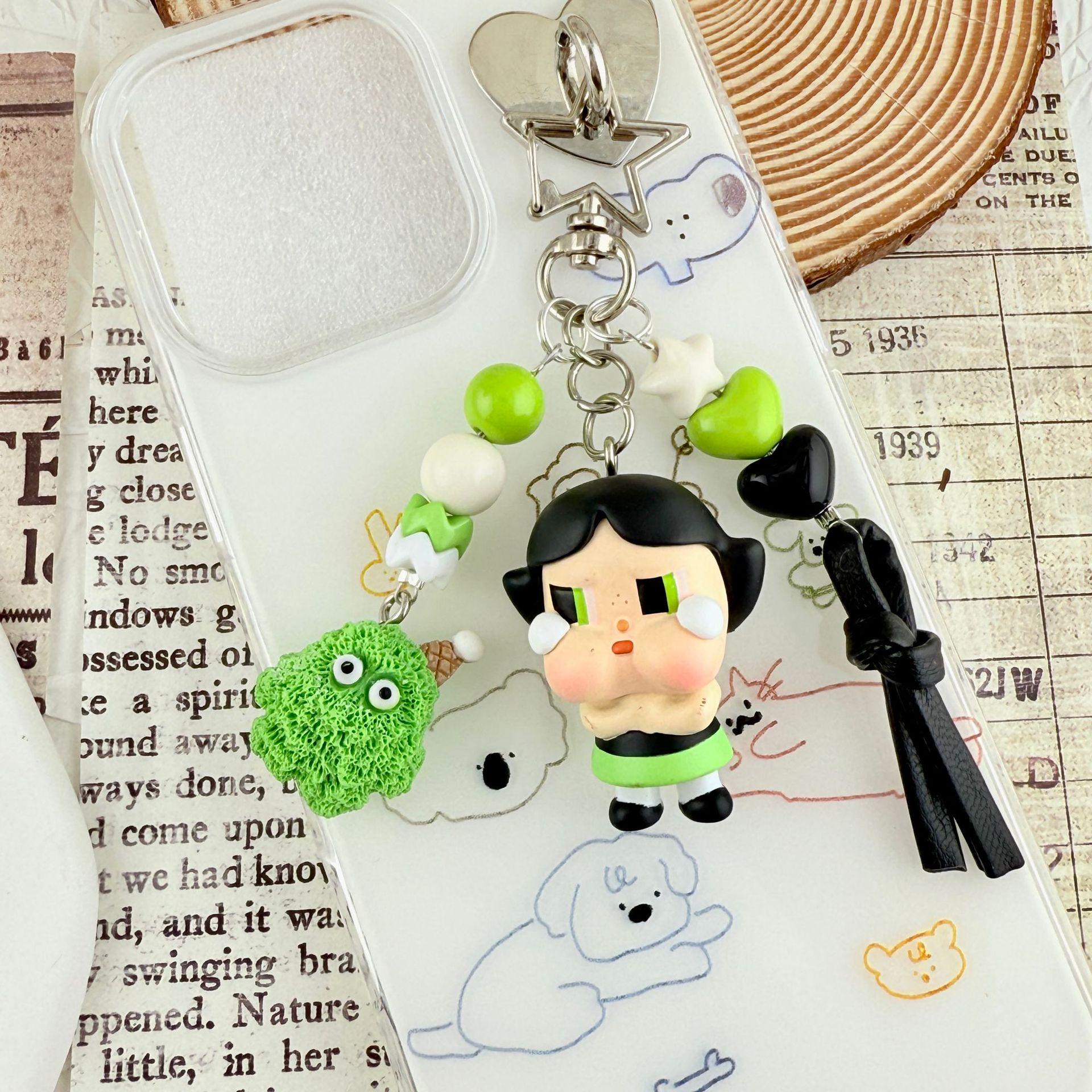 Crying Doll Flying Girl Plush Keychain: Trendy Fashion Accessory & Best Friend Gift