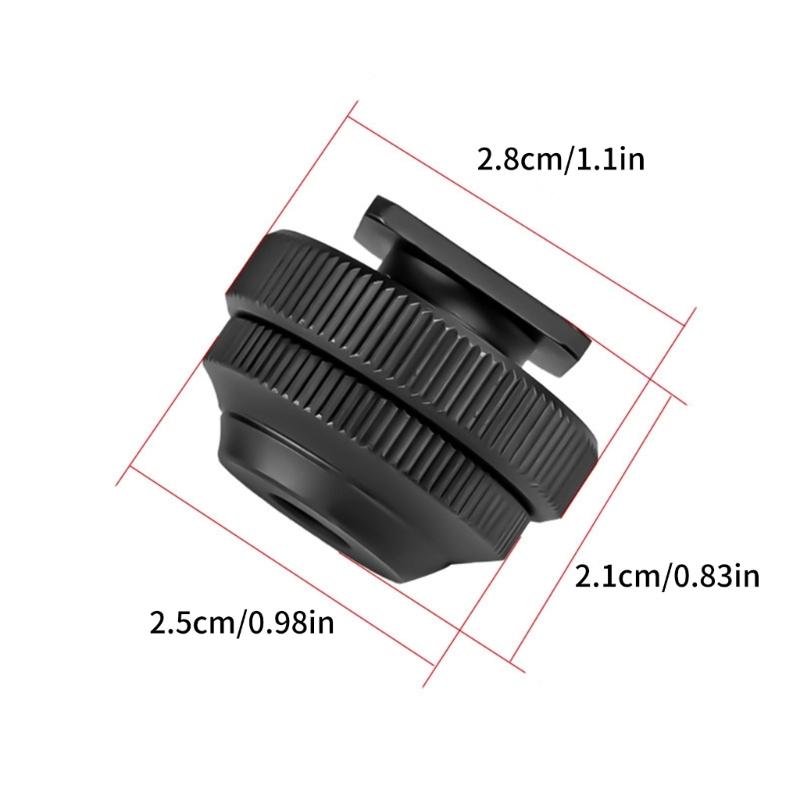 Haltbarkeit Metall Cold Shoe Mount Konverter für Kamerazubehör, 1/4-Zoll Gewindeloch Kamera Hot Shoe Zubehör