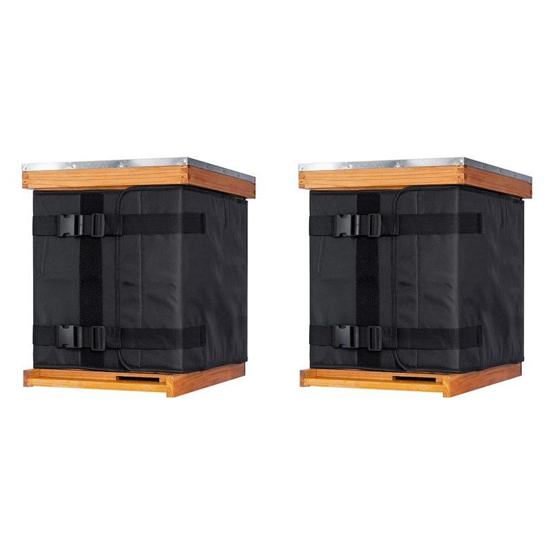 

HHO-2X Winter Bee Hive Wrap For 10 And 8 Frame Beehives, 600D Oxford Cloth Adjustable Beehive Wrap For 2 Deep Hive Boxes чорний