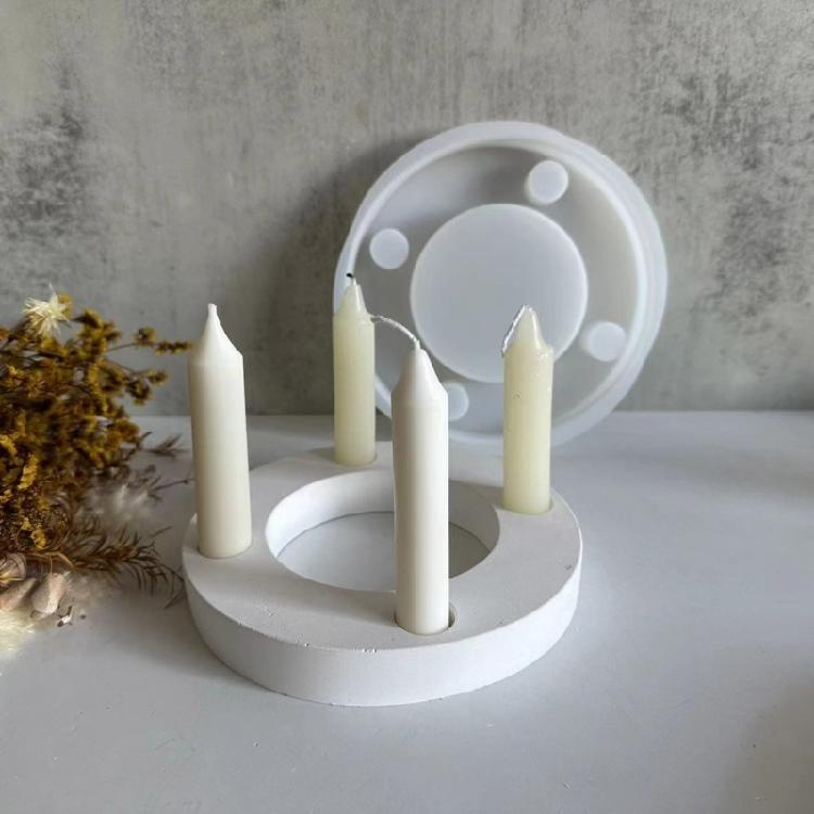 Candle Base Epoxy Moulds Personalized Candle Holder Molds Silica Gels Ornament