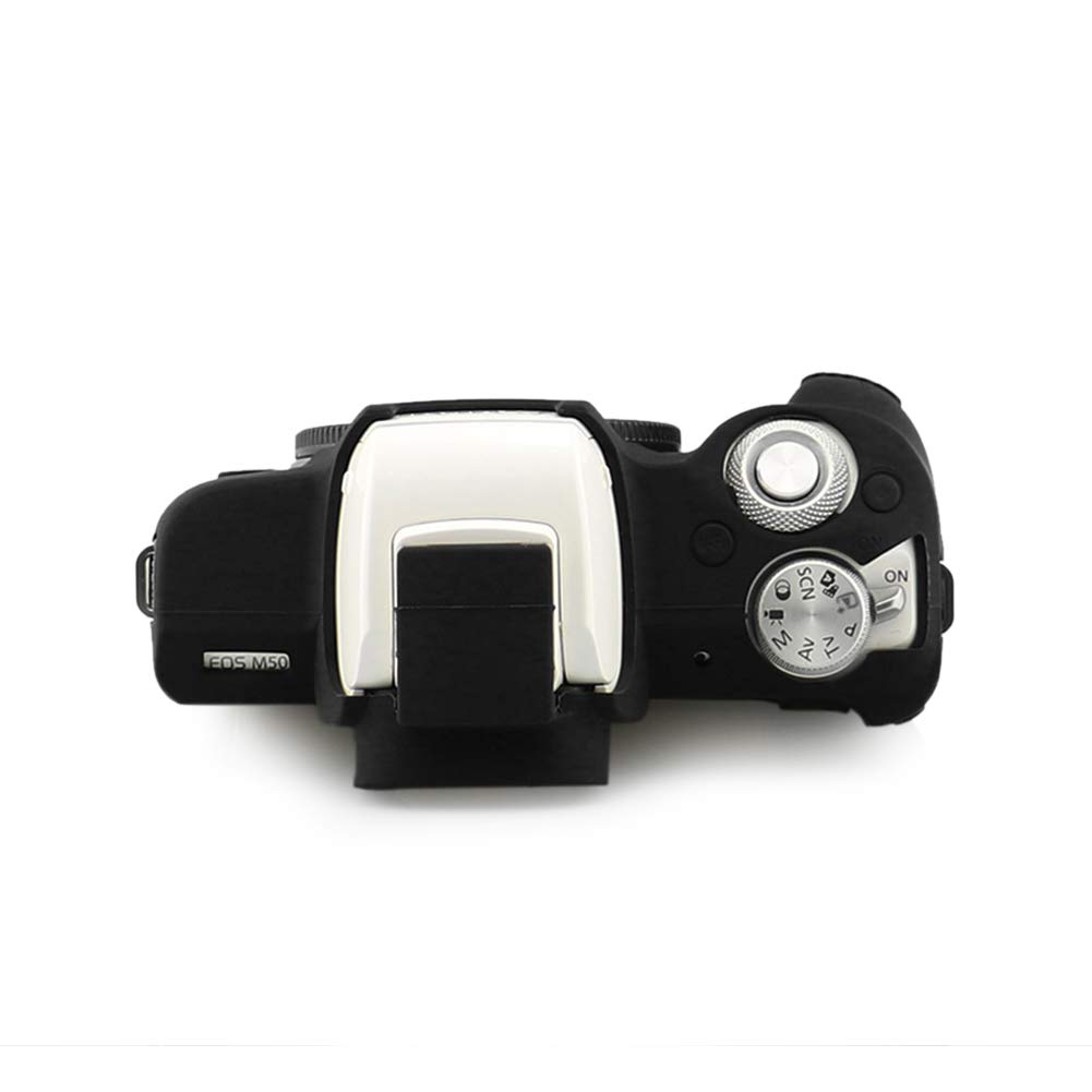 kinokoo Silicone Camera Case for Canon EOS Kiss Kiss M50 Mark 2 Digital Simple Design M/EOS M2/EOS M50/EOS Cameras, (Black)
