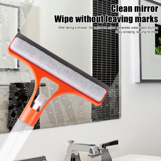 Glass Wiper with Built-in Spray Bottle Ergonomic Design Traceless Cleaning