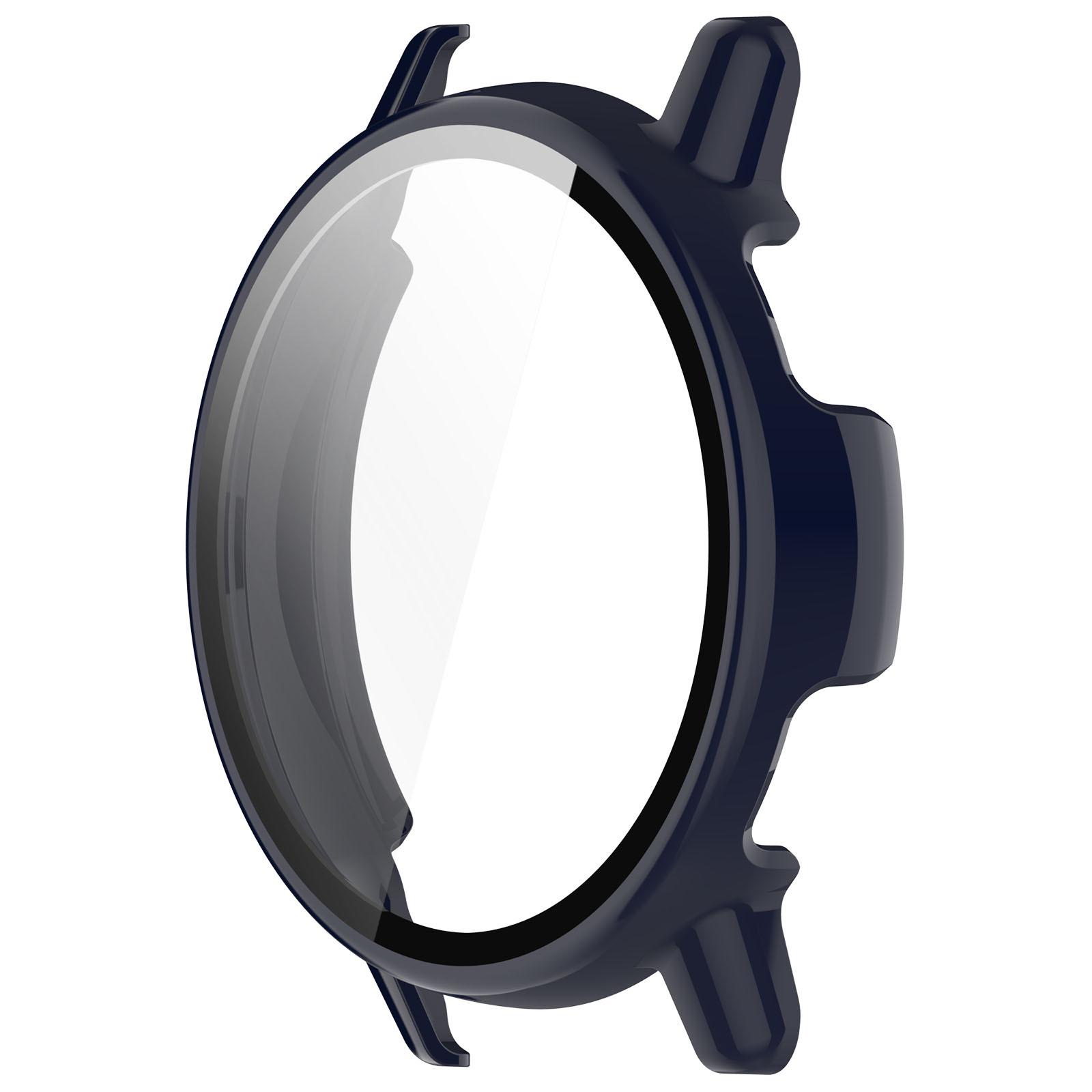 

Стекло + Чехол для Garmin VivoActive 5 Аксессуар PC Защитный бампер по всему корпусу + Защитная пленка для экрана для Garmin Active 5 Garmin VivoActive 5 полуночно-синий