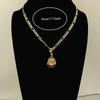 2pcs Simple Cowboy Boot Pendant Necklace Vintage Trendy Niche Choker for Women