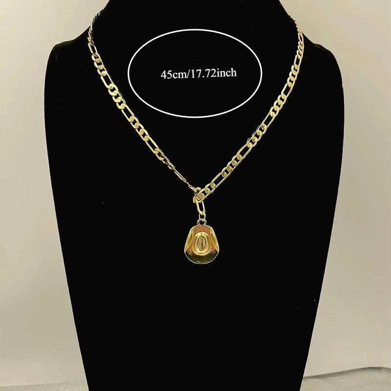 2pcs Simple Cowboy Boot Pendant Necklace Vintage Trendy Niche Choker for Women
