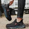 Flying Woven Labor Protection Shoes Men's Anti-smash and Anti-puncture Steel Baotou Safety Shoes Light Breathable Site Work Shoes
