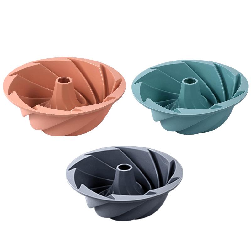 1pc Silicone Chiffon Cake Mold Savarin Cake Baking Tray Easy To Remove Mold Household Kitchen Tools