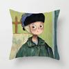 Creative Cartoon Oil Painting Mona Lisa  Gogh Cushion Cover Portrait Painting Throw Pillow Case Cojines Decorativos Para Sofa