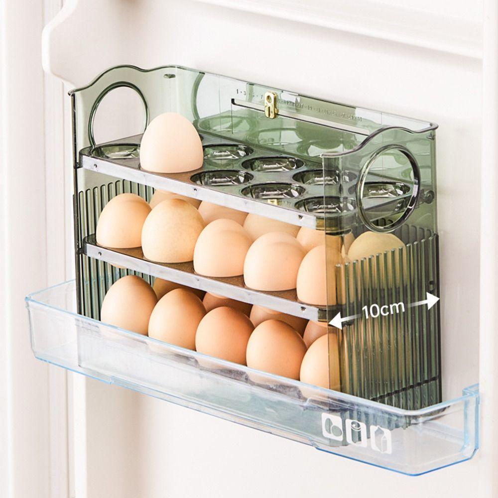 Placstic Egg Holder 30 Grid Egg Organiser New Refrigerator Egg Storage Box  for Kitchen Storage