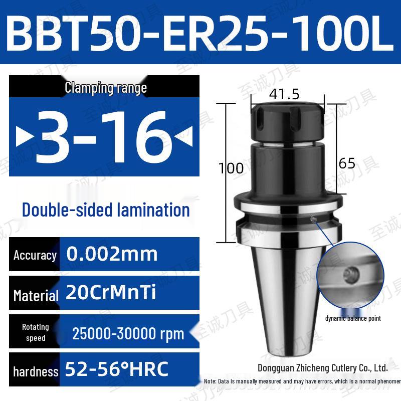 CNC-Hochgeschwindigkeits-Doppelseitiger BBT30/40/50-ER20/25/32 Werkzeughalter mit Dynamischer Auswuchtung
