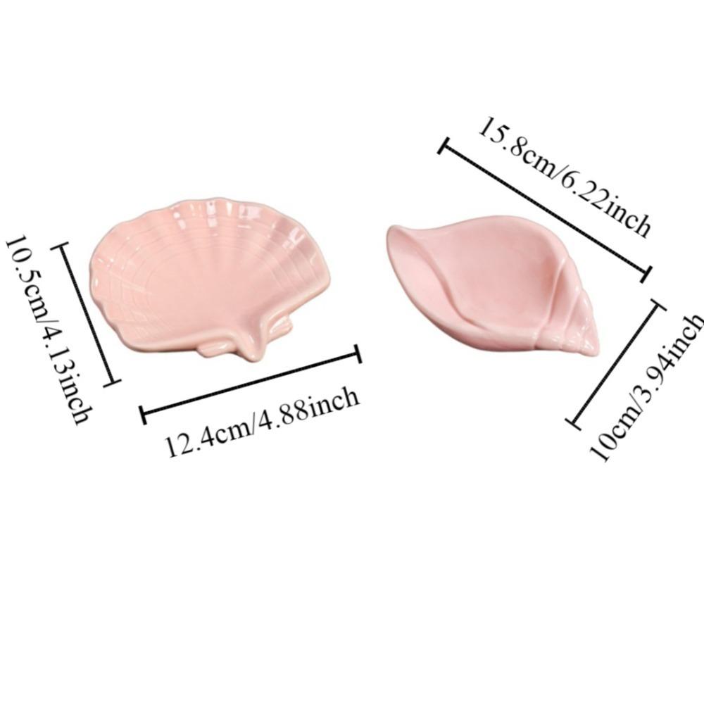 Ceramic Shell Conch Soap Box Soap Dish Soap Drying Rack Practical Drain Rack  Bathroom