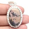 Pendant Rhodonite Gemstone Handmade Mother'Day Silver Jewelry 2"