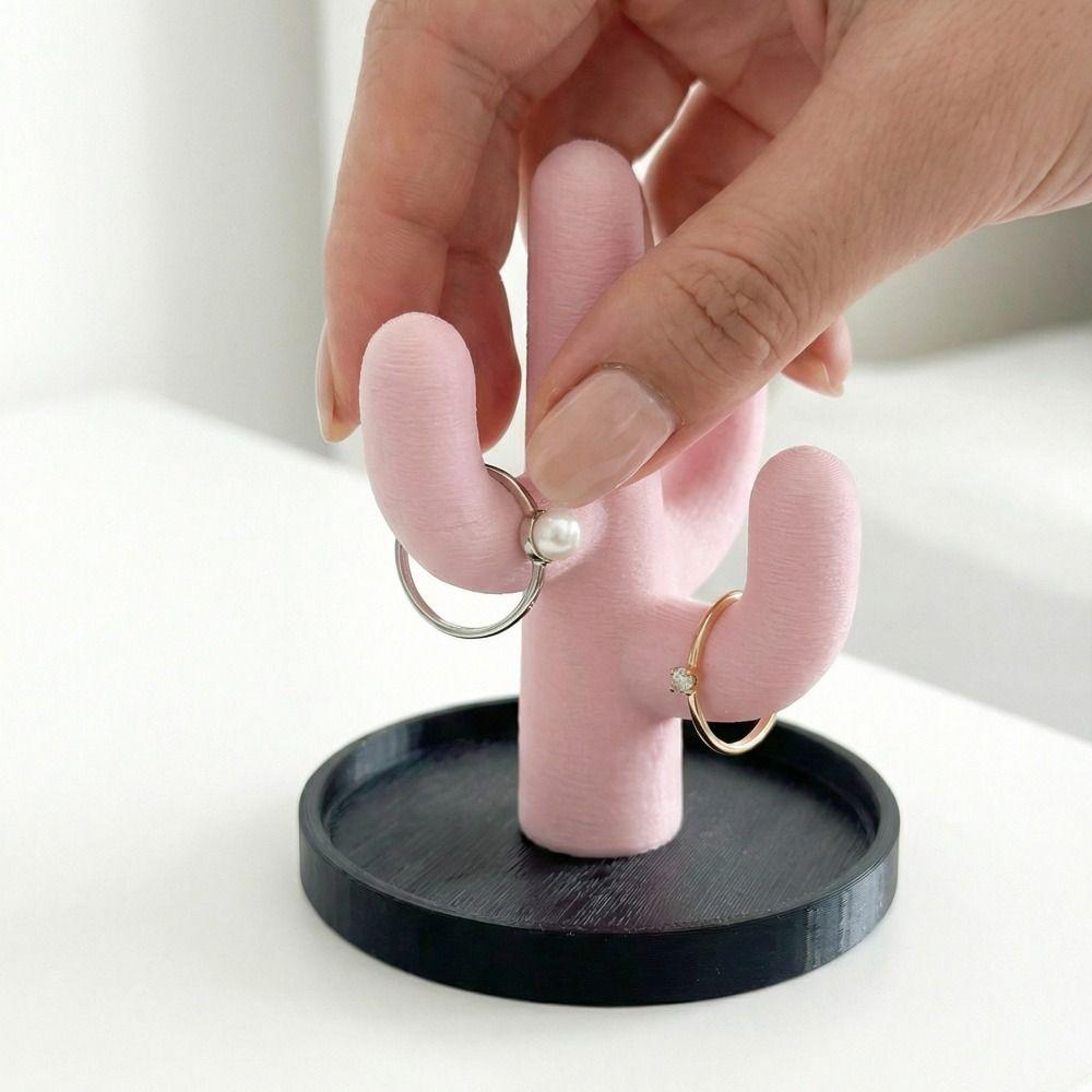 INS Jewelry Storage Tray Creative Bracelets Organizer Cute Cactus Trinkets Plate Photography Props