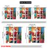 2pcs 2D flat printing Christmas Party Curtain Santa Christmas Versatile Fabric Without Electricity Party Decorations for Holiday