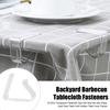 8/12Pcs Transparent Tablecloth Clips Mini Size Non-Slip Widely Used Clear Table Cloth Holders Table Cover Clamps