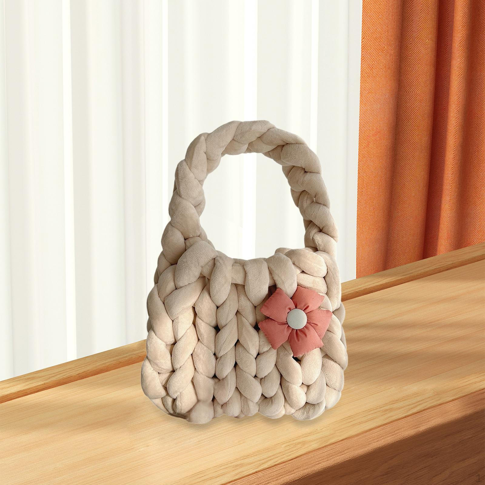 Женская вязаная крючком сумка вязаный кошелек повседневная удобная аксессуар для костюма ручная работа плетеная сумка подмышечная Khaki 2418₽