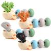 Wind-up Dinosaur Egg Toy Movable Mouth Clockwork Dino Toy with 3 Magnetic Eggs Toddlers Inertial Drive Cartoon Dinosaur Car Toy
