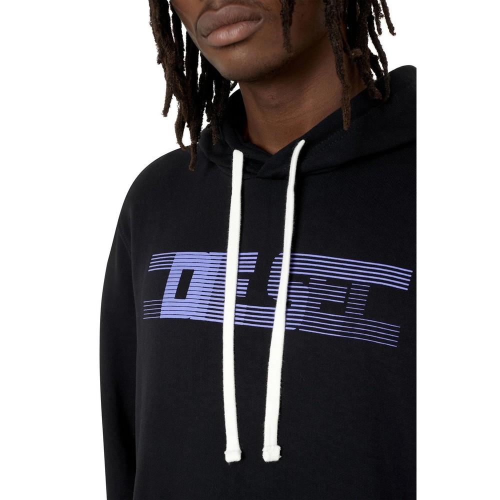 Diesel Mens Faded Logo Hoodie