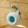 Versatile Thickened Parrot Nest Swing Breathable Cozy Bird Hanging Hammock Candy Color Warm Parrot Nest House Breeding Season
