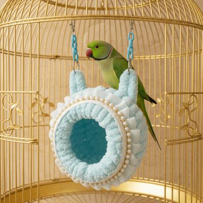 Versatile Thickened Parrot Nest Swing Breathable Cozy Parrot Nest House Candy Color Warm Bird Cage Hammock Autumn Winter