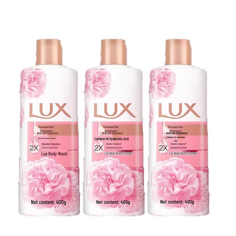 LUX Rose Scented Moisturizing Shower Gel (3 x 400g)