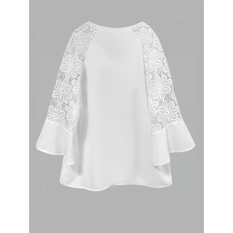 JKASHDK Women's Fashion Casual Summer Spring Solid Color Print 3/4 Sleeves O-Neck Blouses & Shirts