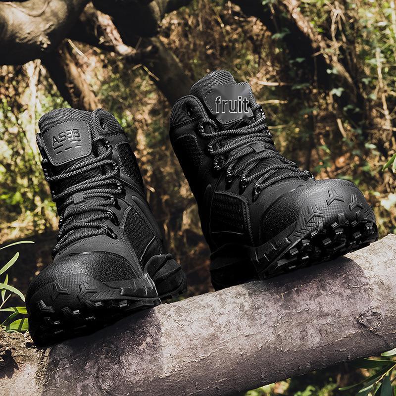 Men's Breathable Tactical Desert Boots - Non-slip, Wear-resistant High-Top Combat Boots for Outdoor Use