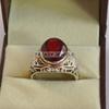 Garnet Oval Cut Gemstone With 925 Sterling Silver Ring For Men's #B72 JL375671368817